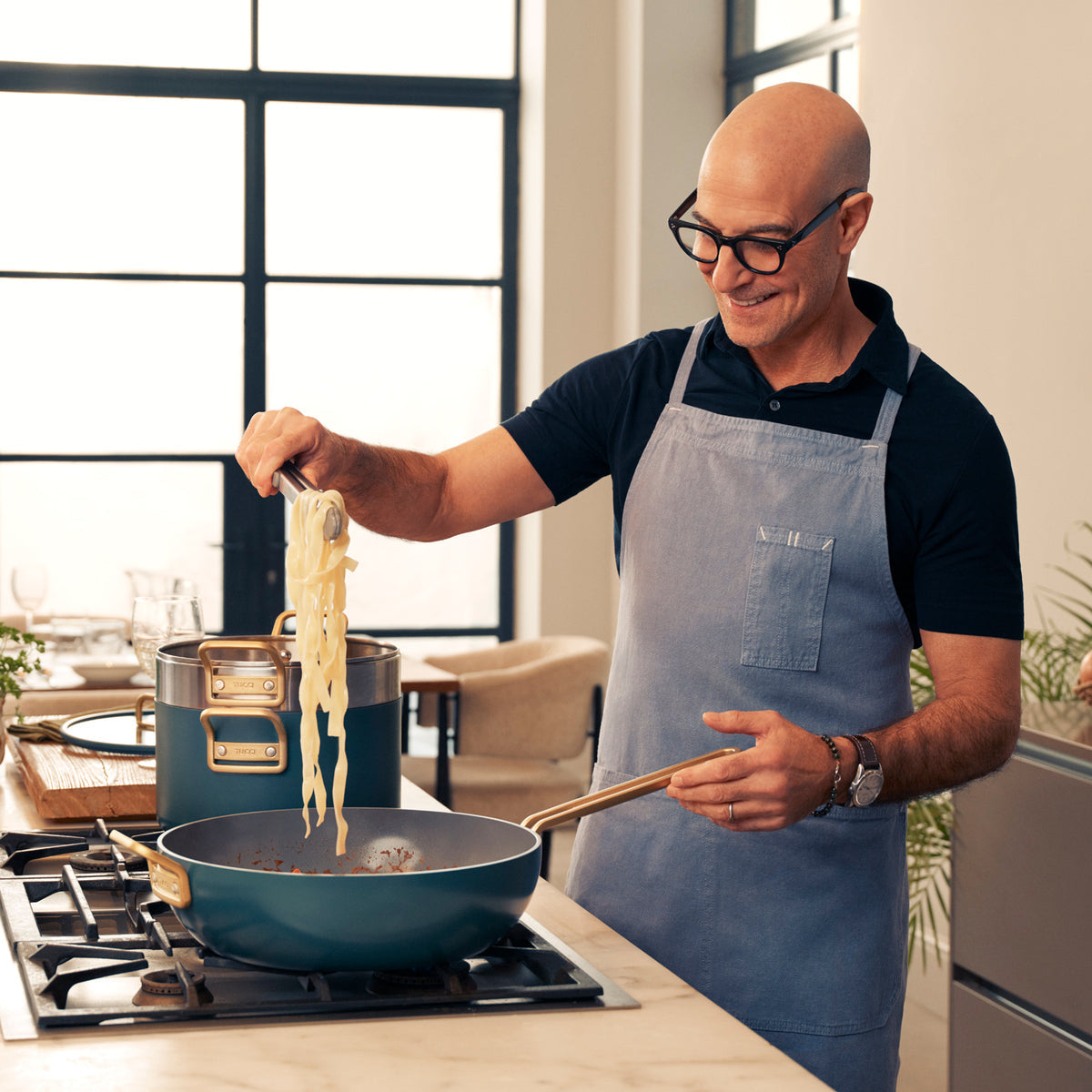 Stanley Tucci™ Ceramic Non-Stick 11-Piece Cookware Set | Venetian Teal