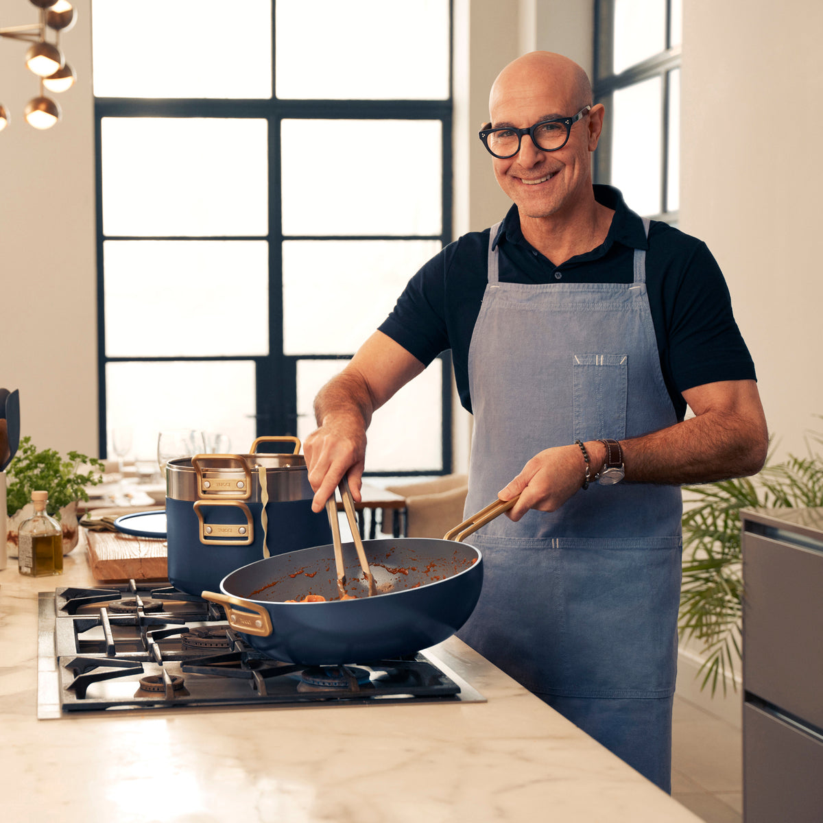 Stanley Tucci™ Ceramic Non-Stick 4.25-Litre Stanley Pan Jr. | Marino Blue