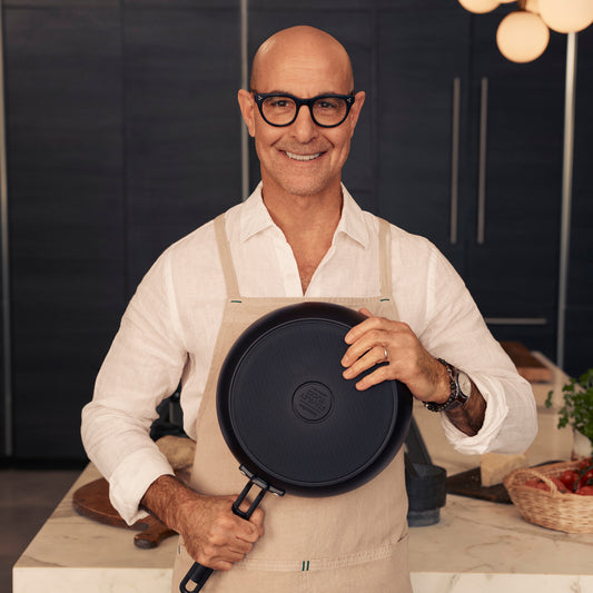 Stanley Tucci™ Ceramic Non-Stick 20 cm and 26 cm Frypan Set | Milano Black