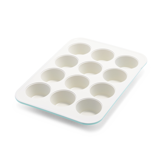 Contour Turquoise 12 Cup Muffin Pan