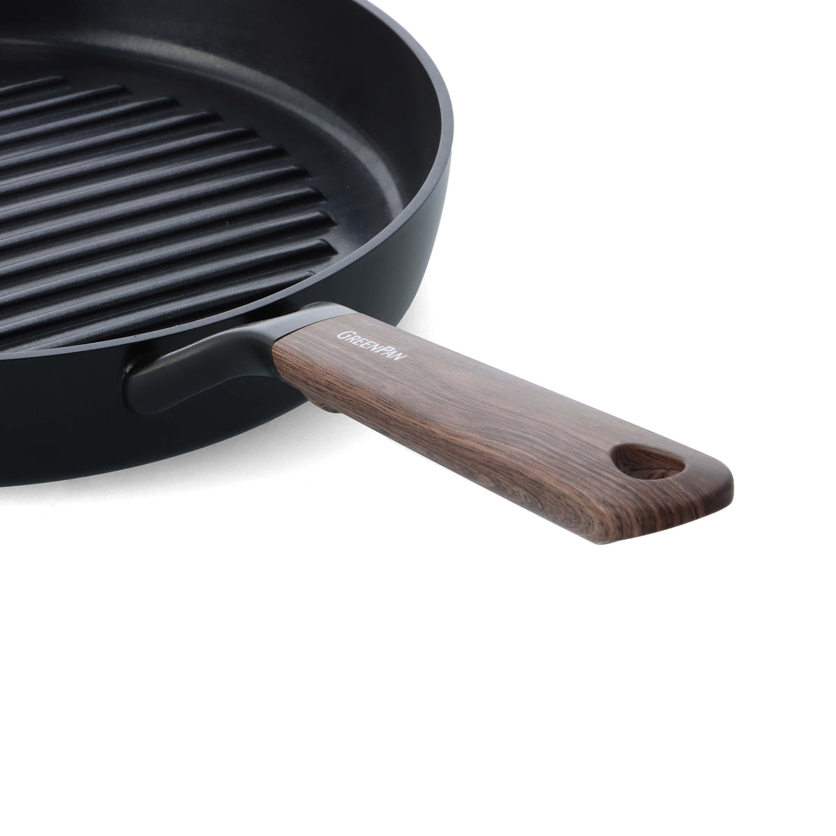 Eco-SmartShape Ceramic Non-Stick 28 cm Grill Pan | Dark-Wood Handle