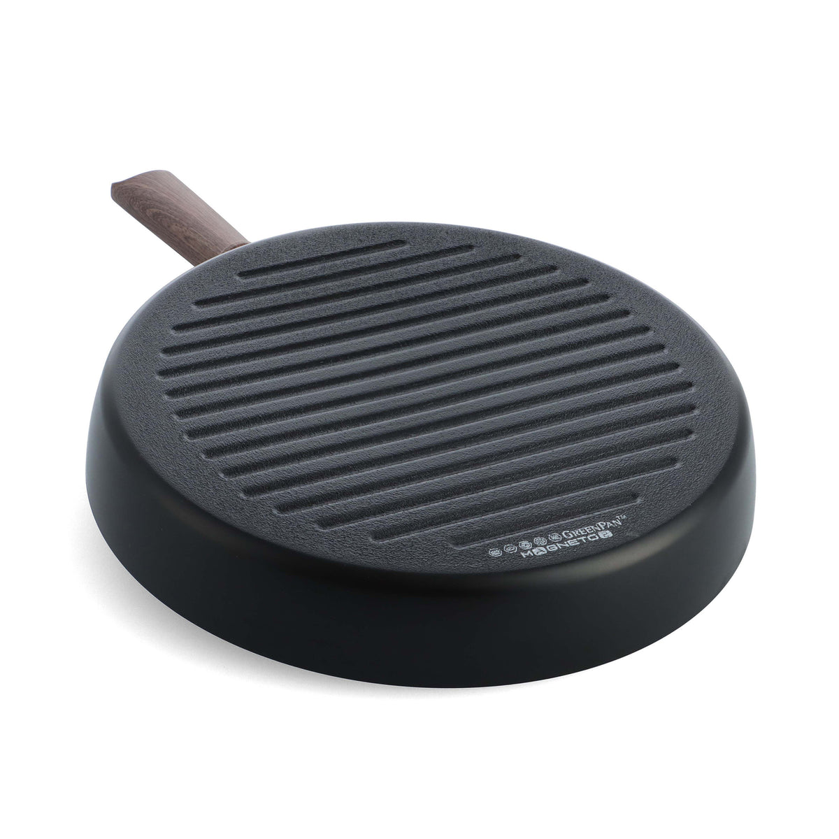 Eco-SmartShape Ceramic Non-Stick 28 cm Grill Pan | Dark-Wood Handle