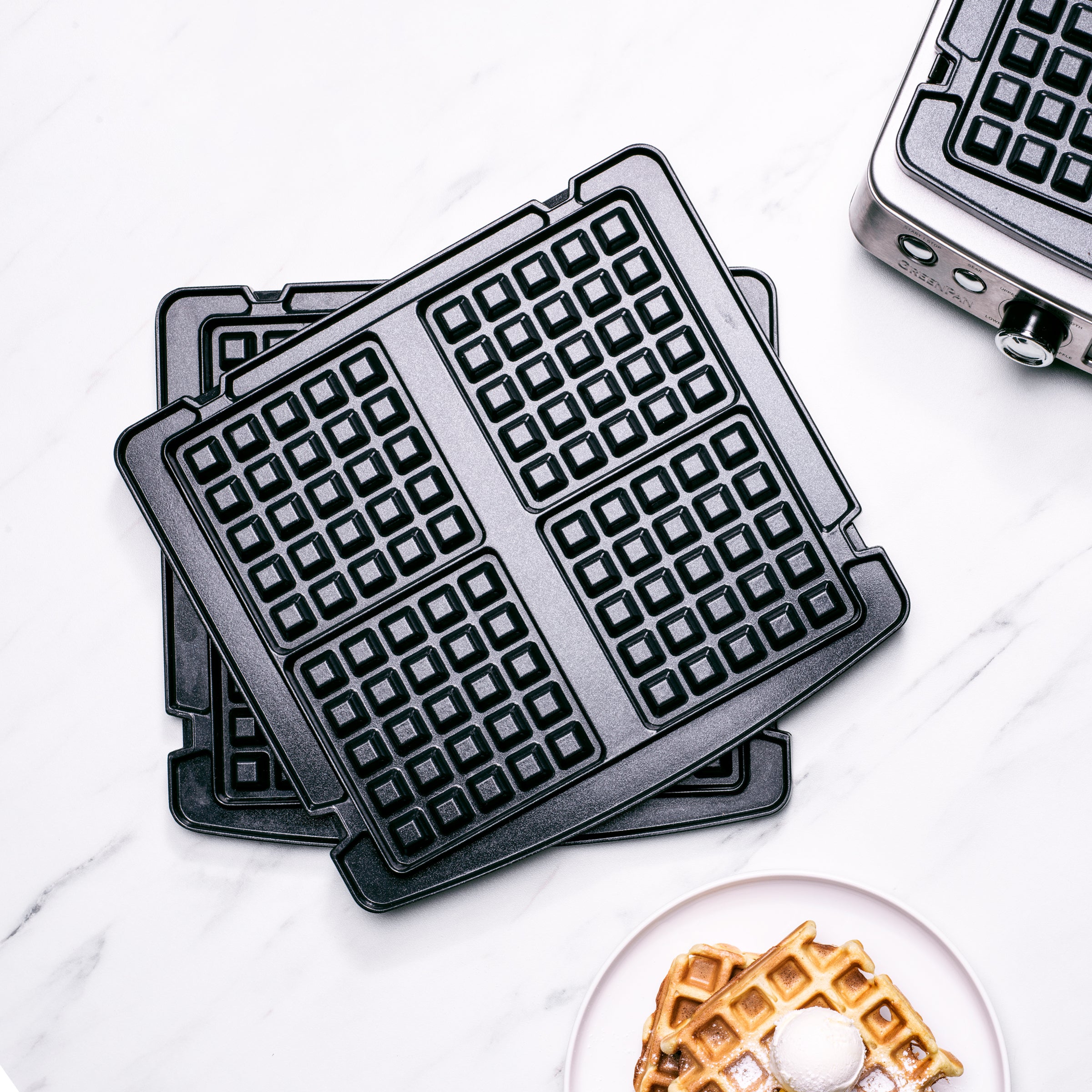 Belgian waffle plates - contact grill