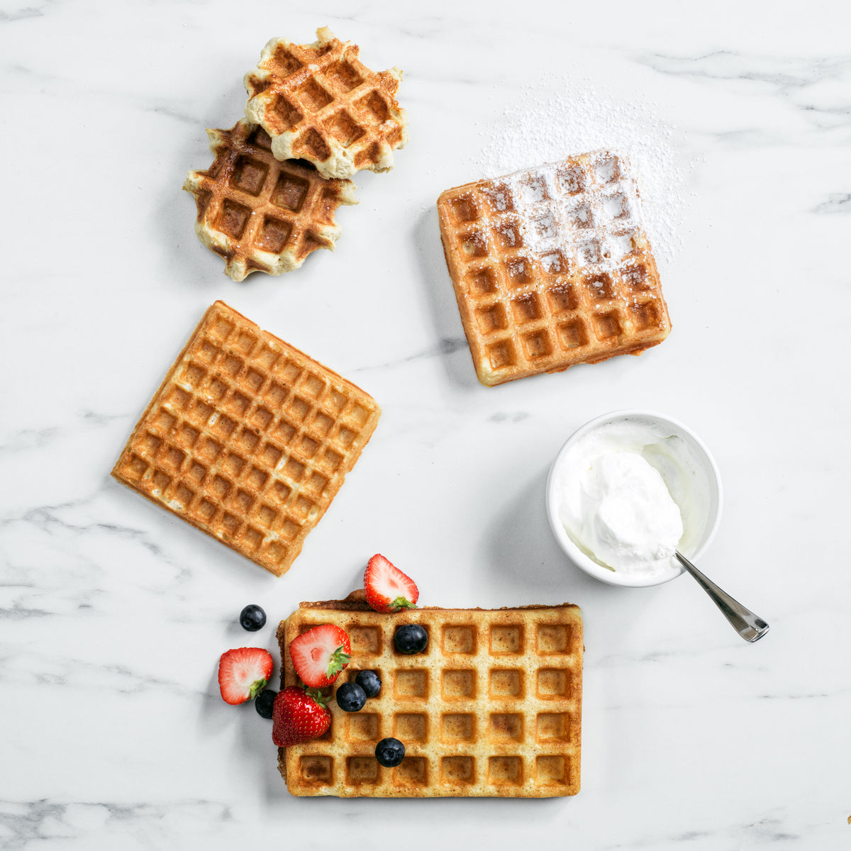 4-Square Waffle Maker | Blue Haze